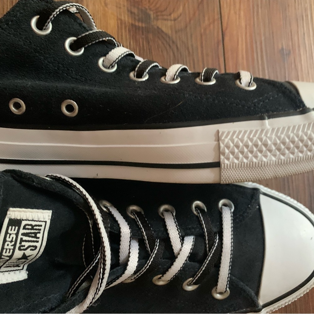 Converse All-Star Low Top Chuck Taylor Suede Leather Twilight Black 11.5M 13.5F